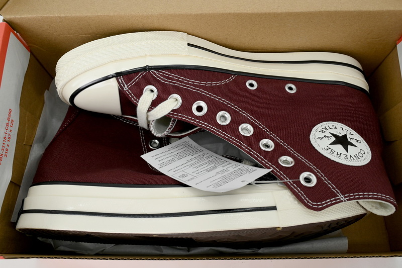 【AH5X7】酒红高 匡威 1970s高帮帆布休闲鞋 162051C Converse Chuck 70 High 'Dark Burgundy'