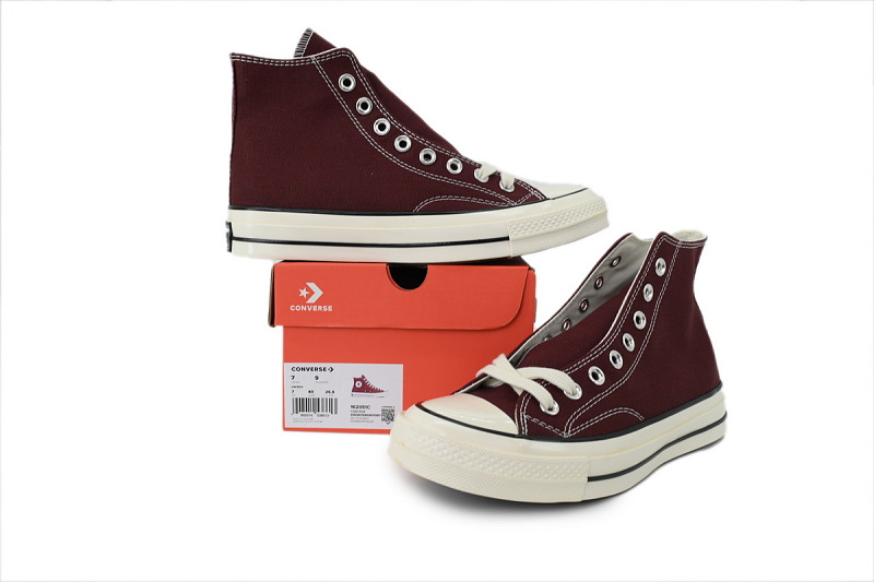 【AH5X7】酒红高 匡威 1970s高帮帆布休闲鞋 162051C Converse Chuck 70 High 'Dark Burgundy'