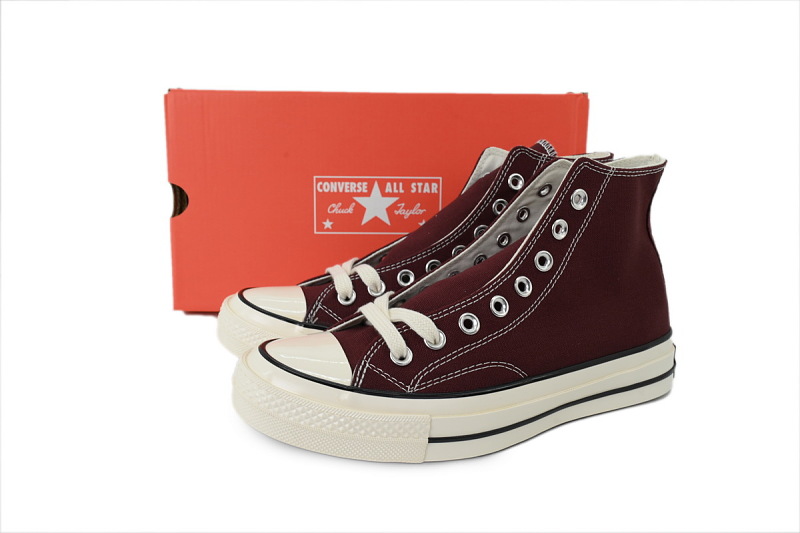 【AH5X7】酒红高 匡威 1970s高帮帆布休闲鞋 162051C Converse Chuck 70 High 'Dark Burgundy'