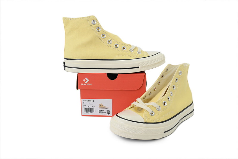 yupoo_399105_3482f41b.jpg 【AH5X7】奶油黄高 匡威 1970s高帮帆布休闲鞋 A00458C Converse Chuck 70 High 'Grey Lemon'