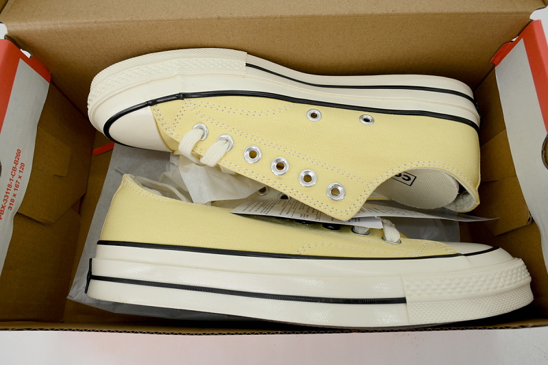 【AH5X7】奶油黄低 匡威 1970s低帮帆布休闲鞋 170793C Converse Chuck 70 Low 'Banana Cake'