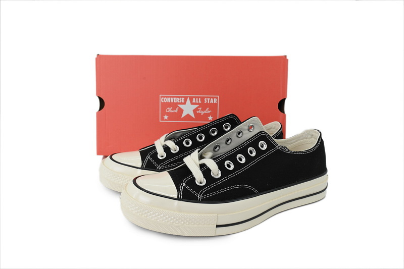 【AH5X7】黑低 匡威 1970s低帮帆布休闲鞋 162058C Converse Chuck 70 Low 'Black'