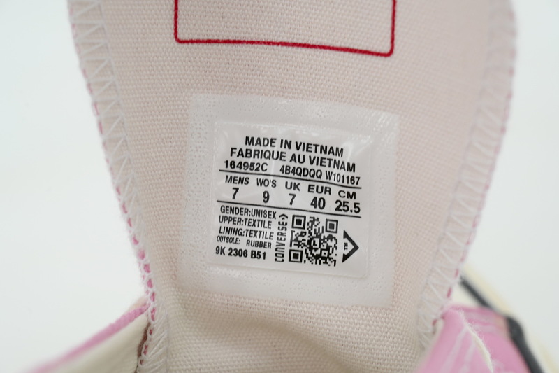 【AH5X7】少女粉低 匡威 1970s低帮帆布休闲鞋 164952C Converse Chuck 70 Ox 'Pink Ivory'