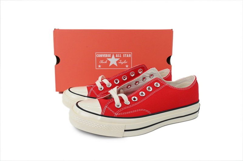【AH5X7】大红低 匡威 1970s低帮帆布休闲鞋 164949C Converse Chuck 70 Ox 'Red Ivory'