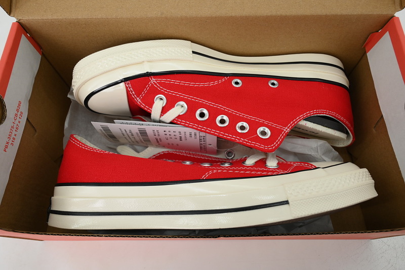 【AH5X7】大红低 匡威 1970s低帮帆布休闲鞋 164949C Converse Chuck 70 Ox 'Red Ivory'