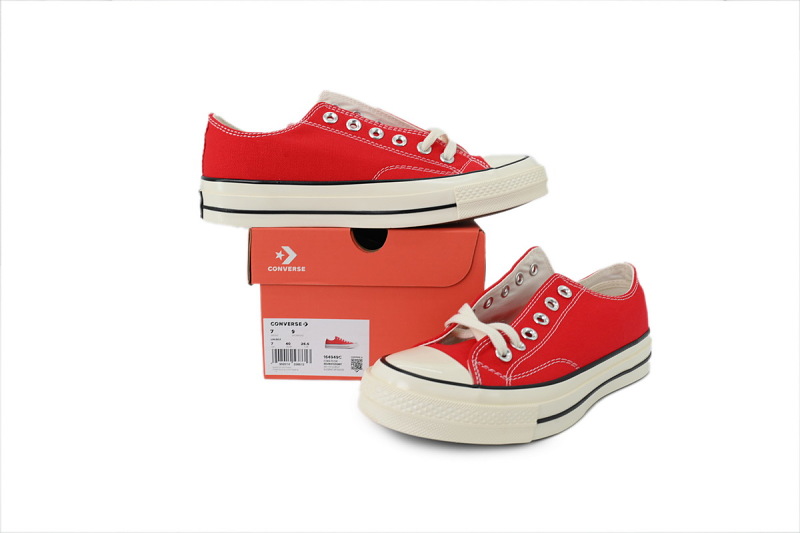 【AH5X7】大红低 匡威 1970s低帮帆布休闲鞋 164949C Converse Chuck 70 Ox 'Red Ivory'