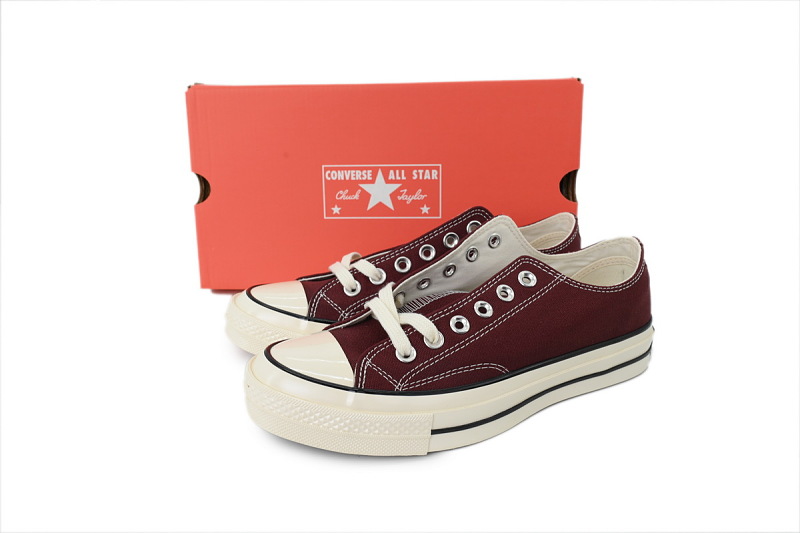 【AH5X7】酒红低 匡威 1970s低帮帆布休闲鞋 162059C Converse Chuck 70 Ox 'Burgundy'