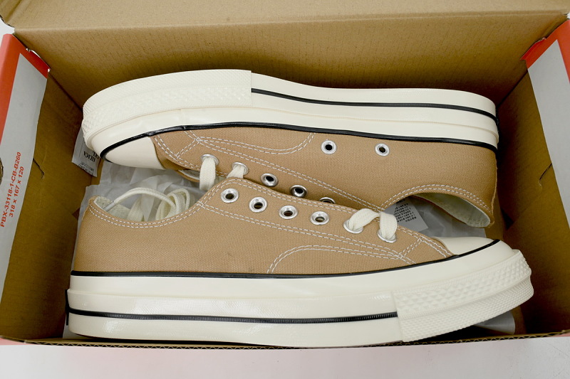 【AH5X7】奶茶低 匡威 1970s低帮帆布休闲鞋 168505C Converse Chuck 70 Low 'Seasonal Color - Nomad Khaki'