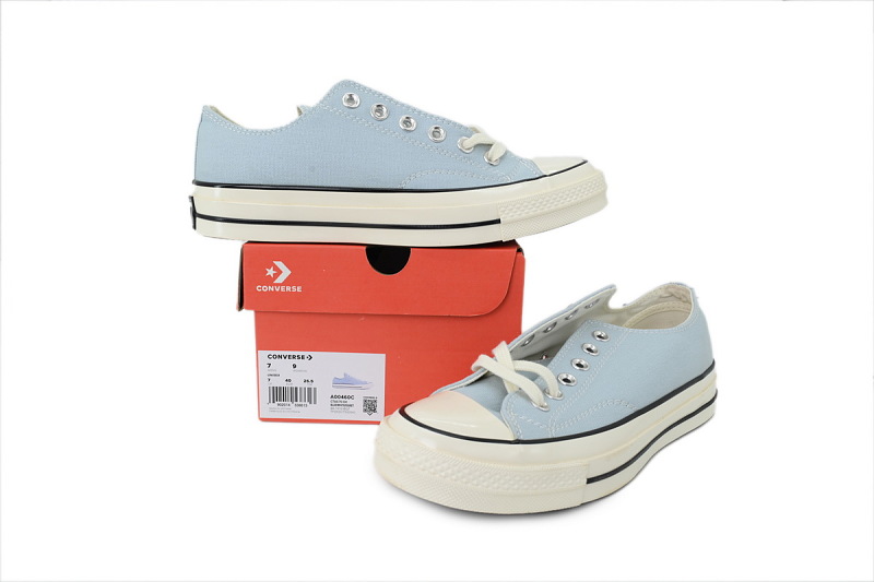 【AH5X7】奶油蓝低 匡威 1970s低帮帆布休闲鞋 AO046OC Converse Chuck Taylor All Star 70 Ox Plimsolls In Blue