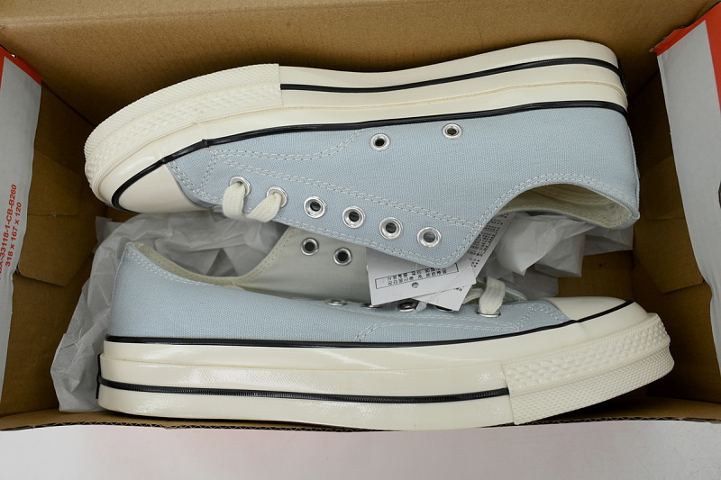 【AH5X7】奶油蓝低 匡威 1970s低帮帆布休闲鞋 AO046OC Converse Chuck Taylor All Star 70 Ox Plimsolls In Blue
