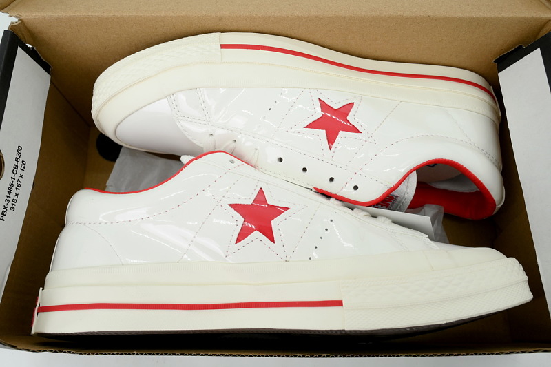 yupoo_400146_12f585a8.jpg 【AH0X7】木村白红皮 匡威 低帮漆皮休闲鞋 167326C Converse One Star Ox 'HanByeol - White Red'