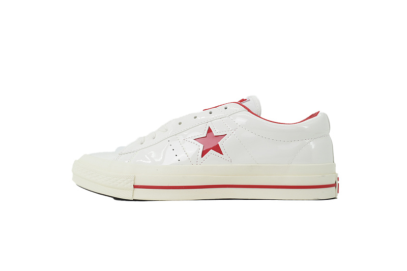 【AH0X7】木村白红皮 匡威 低帮漆皮休闲鞋 167326C Converse One Star Ox 'HanByeol - White Red'