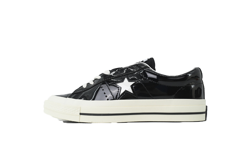【AH0X7】木村黑白皮 匡威 低帮漆皮休闲鞋 165741C Converse One Star Ox 'HanByeol - Black'