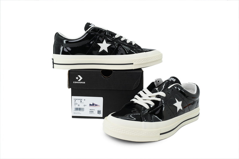 yupoo_400174_ff114c5f.jpg 【AH0X7】木村黑白皮 匡威 低帮漆皮休闲鞋 165741C Converse One Star Ox 'HanByeol - Black'