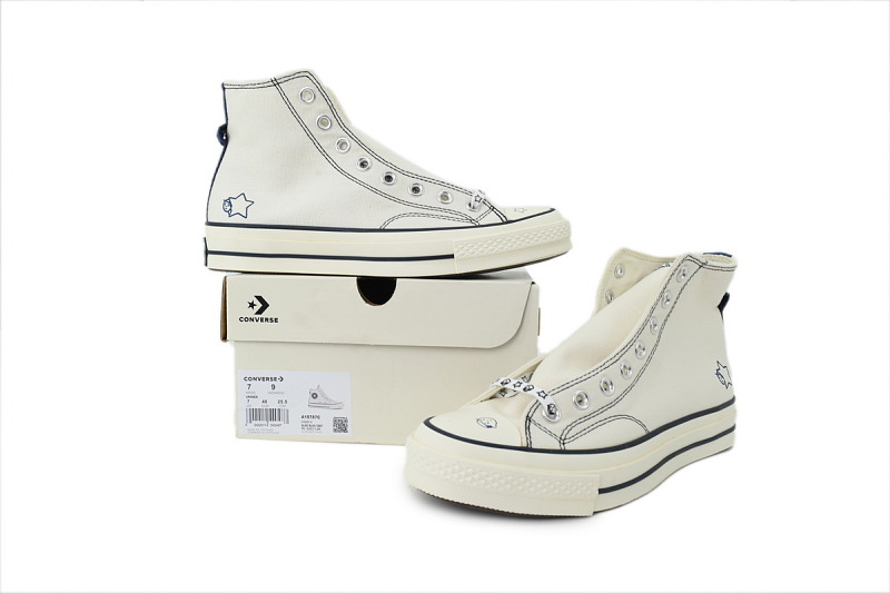 【AH1X7】小男孩高帮白 匡威高帮帆布休闲鞋A15787C ConverseNoritakexChuck Taylor All Star 1970s High Top Canvas Sneakers