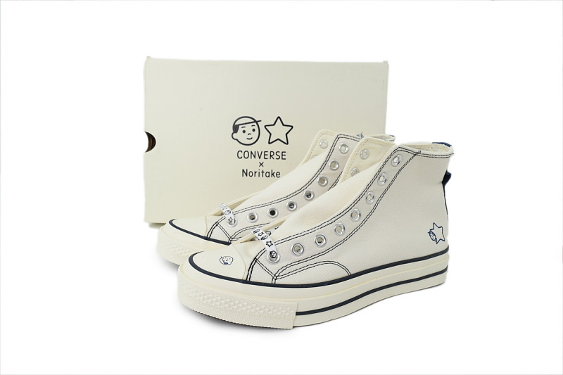 【AH1X7】小男孩高帮白 匡威高帮帆布休闲鞋A15787C ConverseNoritakexChuck Taylor All Star 1970s High Top Canvas Sneakers