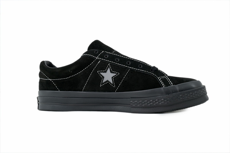 【AH6X7】木村全黑色 匡威 低帮绒面休闲鞋 165956C Converse One Star Suede OX 'Black'