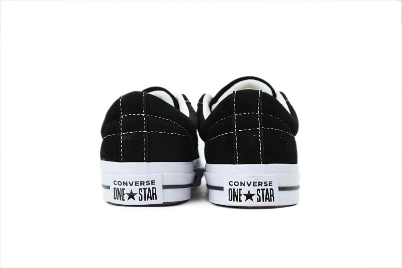 【AH6X7】木村经典黑白 匡威 低帮绒面休闲鞋 158369C Converse One Star Low 'Black Suede'