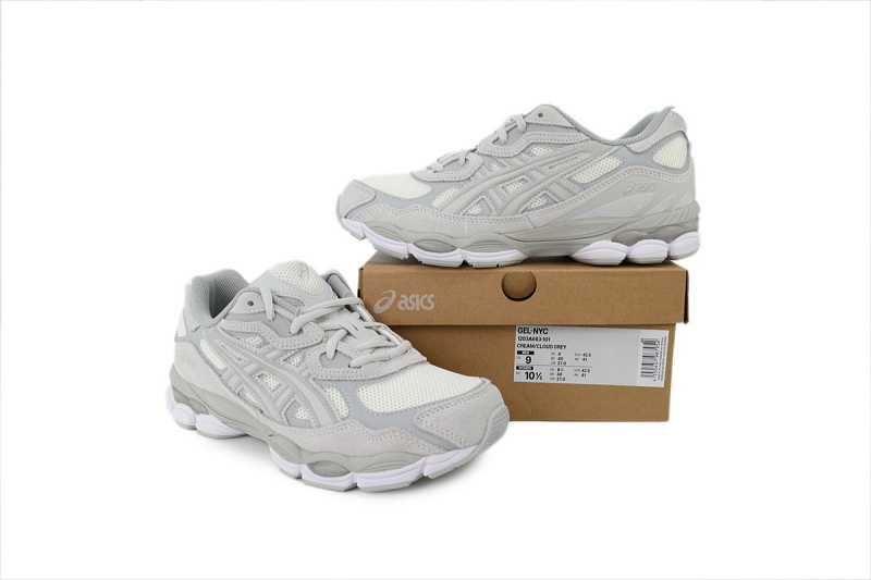【BA3M5】NYC-云灰 亚瑟士 复古时尚跑步鞋 1203A663-101 ASICS Gel NYC 'Cream Cloud Grey'