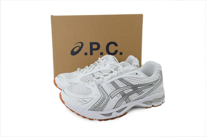 【BA3M5】白色 亚瑟士 复古时尚跑步鞋 1203A727-100 A.P.C. x ASICS Gel Kayano 14 'White Pure Silver'