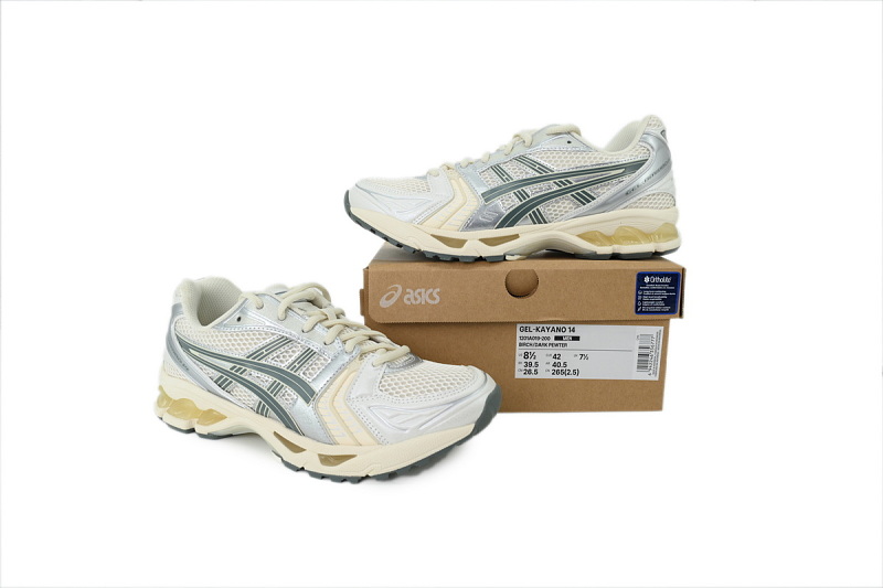【BA3M5】米色 亚瑟士 复古时尚跑步鞋 1201A019-200 ASICS Gel Kayano 14 'Birch Dark Pewter'