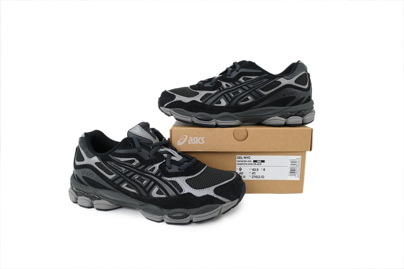 【BA3M5】NYC-黑色 亚瑟士 复古时尚跑步鞋 1201A789-020 ASICS Gel NYC 'Graphite Grey Black'