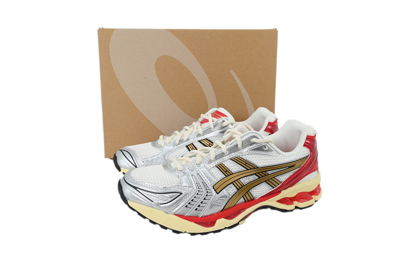 【BA3M5】白银红 亚瑟士 复古时尚跑步鞋 1203A692-100 ASICS Gel Kayano 14 'Just Say No' Sneaker Politics Exclusive