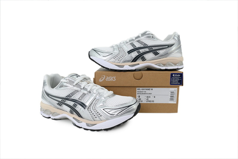 【BA3M5】银色 亚瑟士 复古时尚跑步鞋 1203A537-110 ASICS Gel Kayano 14 'White Graphite Grey'