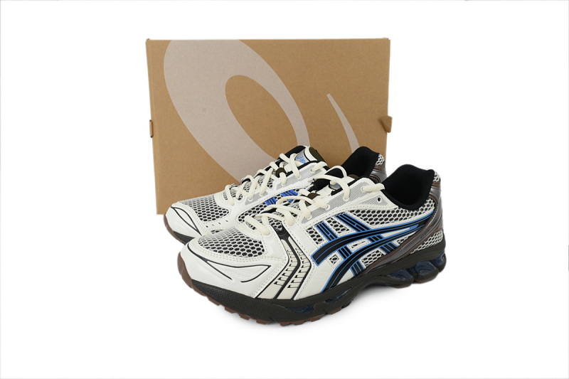 【BA3M5】白棕蓝 亚瑟士 复古时尚跑步鞋 1203A740-104 ASICS Gel Kayano 14 'Cream Blue Coast'