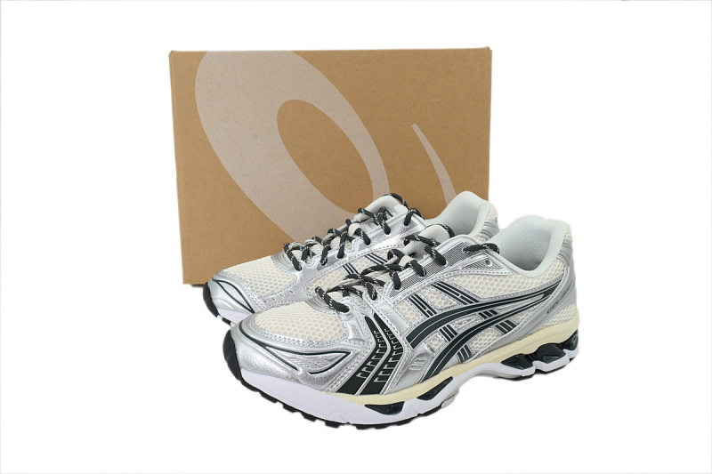【BA3M5】银米黑 亚瑟士 复古时尚跑步鞋 1203A566-100 Kith x ASICS Gel Kayano 14 'Cream Scarab' 2024