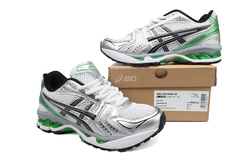 【BA7X7】银黑绿 亚瑟士 复古时尚跑步鞋 1201A019-110 Asics Gel Kayano 14 'White Malachite Green'