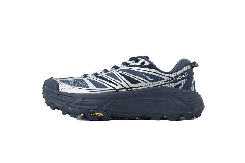 【BA5HH】暗夜银-3 HOKA 马法特 2 低帮跑步鞋 1126851-VYNV HOKA Mafate Speed 2 'Varsity Navy Silver'