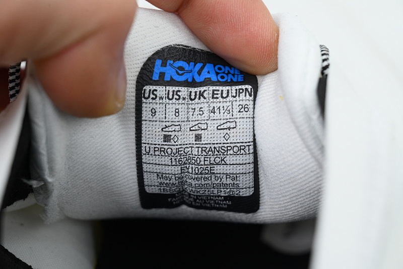 【BA5HO】熊猫白 HOKA ONE ONE PROJECT TRANSPORT 百搭舒适 防滑耐磨 低帮 生活休闲鞋 1162850-FLCK HOKA Panda White