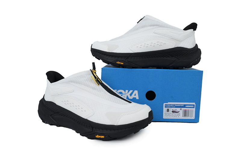 【BA5HO】熊猫白 HOKA ONE ONE PROJECT TRANSPORT 百搭舒适 防滑耐磨 低帮 生活休闲鞋 1162850-FLCK HOKA Panda White