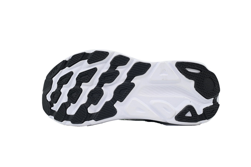 【BA7HO】黑白绿-4 HOKA ONE ONE CLIFTON ONE 9 舒适柔软防滑 低帮 休闲跑步鞋 1155370-BWHT Clifton One9 'White Black Green