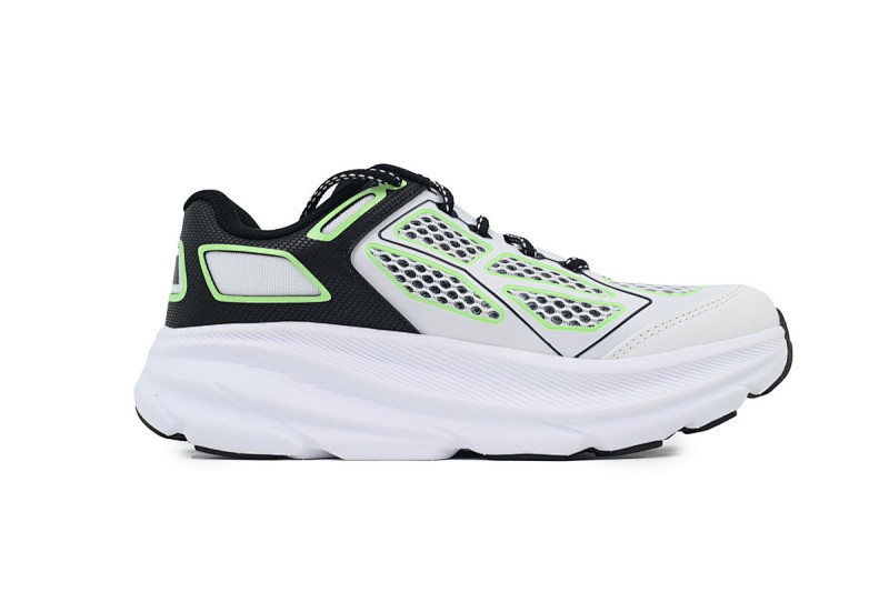 【BA7HO】黑白绿-4 HOKA ONE ONE CLIFTON ONE 9 舒适柔软防滑 低帮 休闲跑步鞋 1155370-BWHT Clifton One9 'White Black Green
