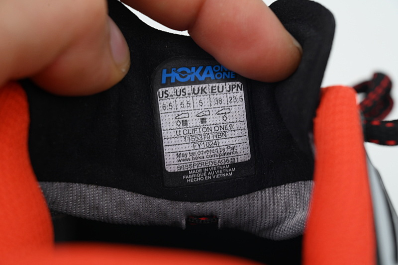 yupoo_402252_4cab7399.jpg 【BA7HO】黑灰红-5 HOKA ONE ONE CLIFTON ONE 9 舒适柔软防滑 低帮 休闲跑步鞋 1155370-HBN Clifton One9 'Grey Black Habane