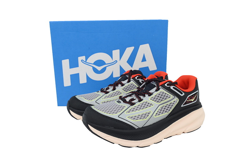 yupoo_402252_a76a4a9a.jpg 【BA7HO】黑灰红-5 HOKA ONE ONE CLIFTON ONE 9 舒适柔软防滑 低帮 休闲跑步鞋 1155370-HBN Clifton One9 'Grey Black Habane