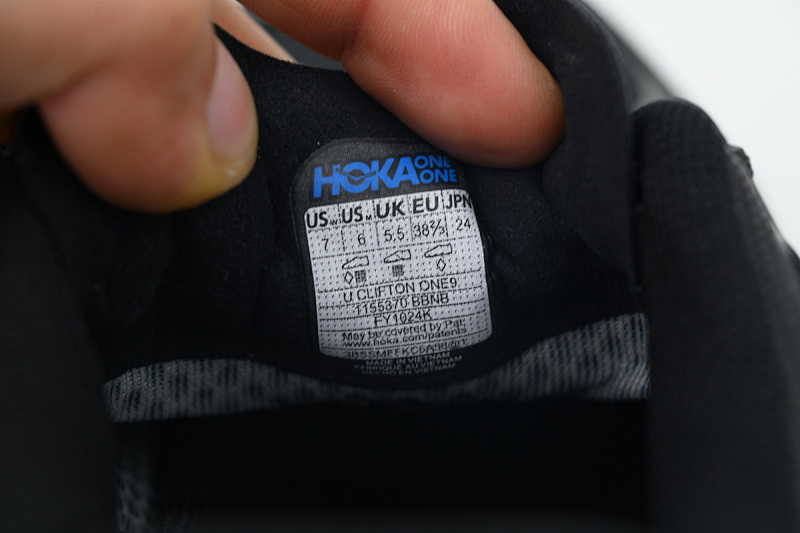 【BA7HO】黑色-2 HOKA ONE ONE CLIFTON ONE 9 舒适柔软防滑 低帮 休闲跑步鞋 1155370-BBNB Clifton One9 'Carbon Black'