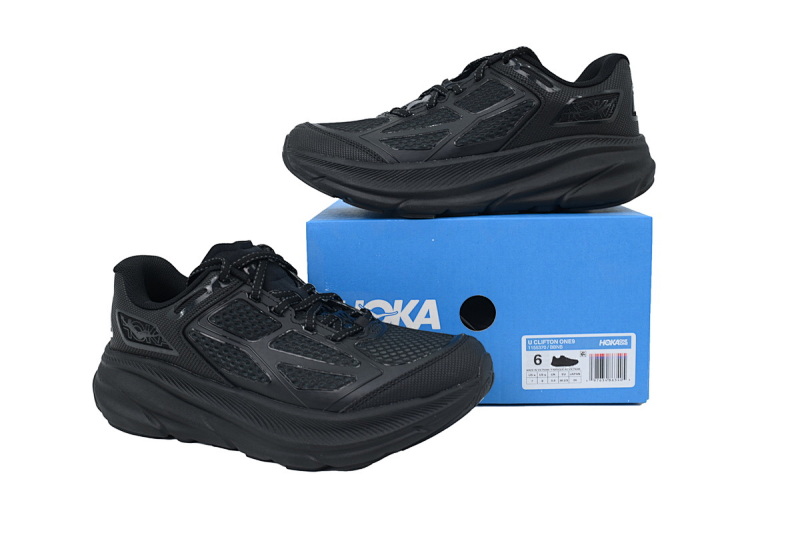 【BA7HO】黑色-2 HOKA ONE ONE CLIFTON ONE 9 舒适柔软防滑 低帮 休闲跑步鞋 1155370-BBNB Clifton One9 'Carbon Black'