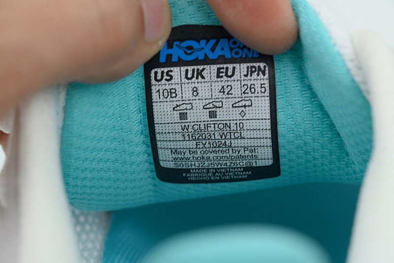 【BA7HO】白蓝-8 HOKA 克里夫顿10休闲跑步鞋 1162031-WTCL Wmns Clifton 10 'White Cielo Blue'