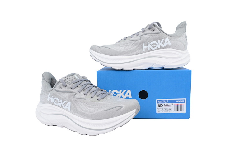 【BA7HO】灰色-3 HOKA 克里夫顿10休闲跑步鞋 1162051-STLLR Clifton 10 Extra Wide 'Stellar Grey'