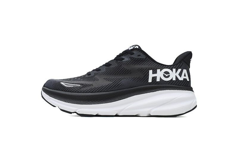 【AA1HO】黑白-7 HOKA 克里夫顿 9休闲跑步鞋 1132210-BWHT HOKA Clifton 9 2E Wide 'Black White'