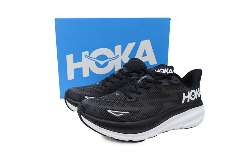 【AA1HO】黑白-7 HOKA 克里夫顿 9休闲跑步鞋 1132210-BWHT HOKA Clifton 9 2E Wide 'Black White'