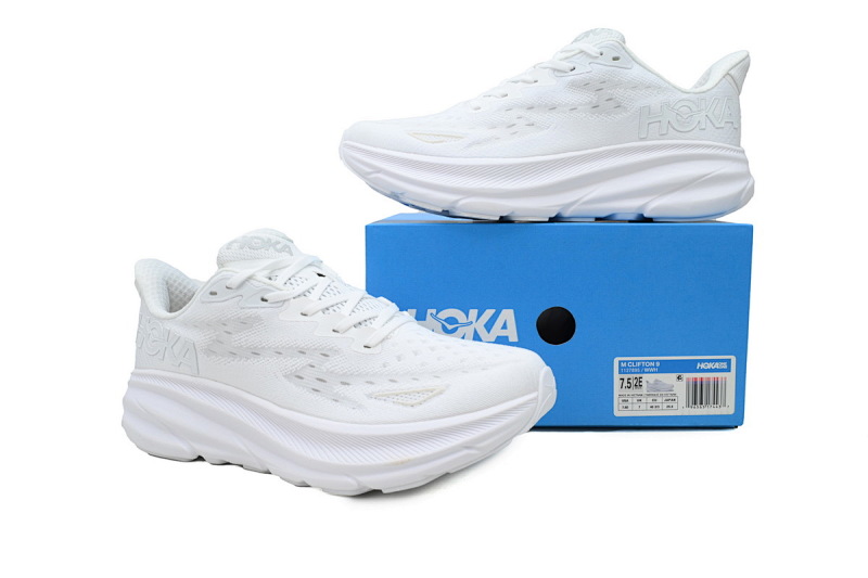 【AA1HO】白色-5 HOKA 克里夫顿 9休闲跑步鞋 1127895-WWH HOKA Clifton 9 'Triple White'