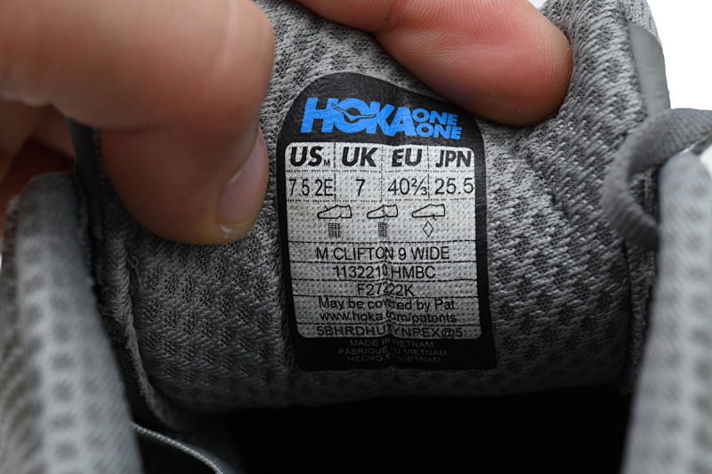 【AA1HO】雾灰-3 HOKA 克里夫顿 9休闲跑步鞋 1132210-HMBC HOKA Clifton 9 2E Wide 'Harbor Mist'
