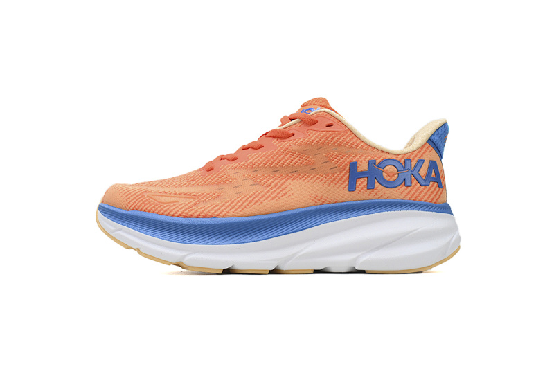 【AA1HO】橘色-2 HOKA 克里夫顿 9休闲跑步鞋 1132210-VOIM HOKA Clifton 9 2E Wide 'Vibrant Orange Impala'
