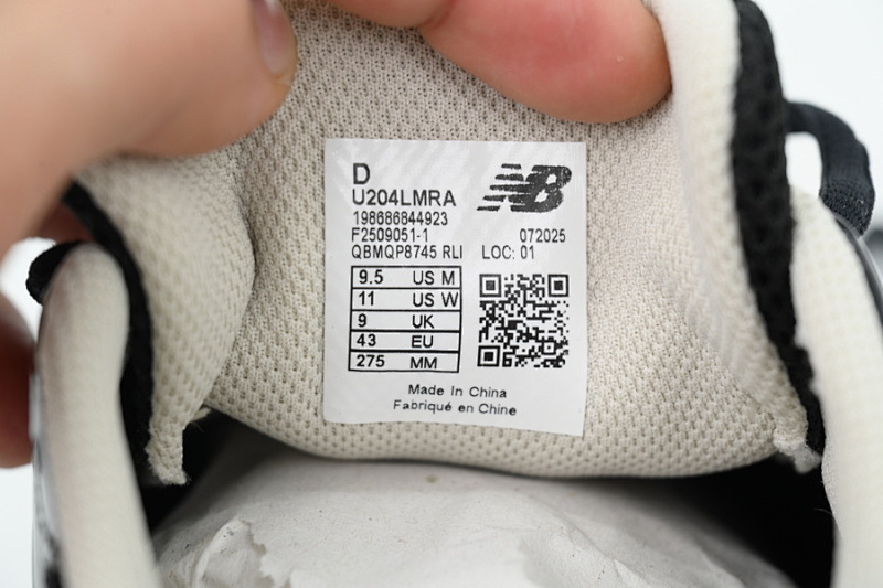 【BA1CE】黑色LMRA 新百伦U204系列跑鞋 U204LMRA New Balance 204L 'Black Timberwolf'