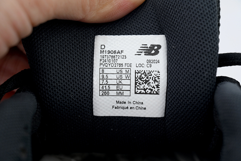 【BA7CE】黑色AF 1906R系列复古时尚  M1906AF 1906A 'Black'