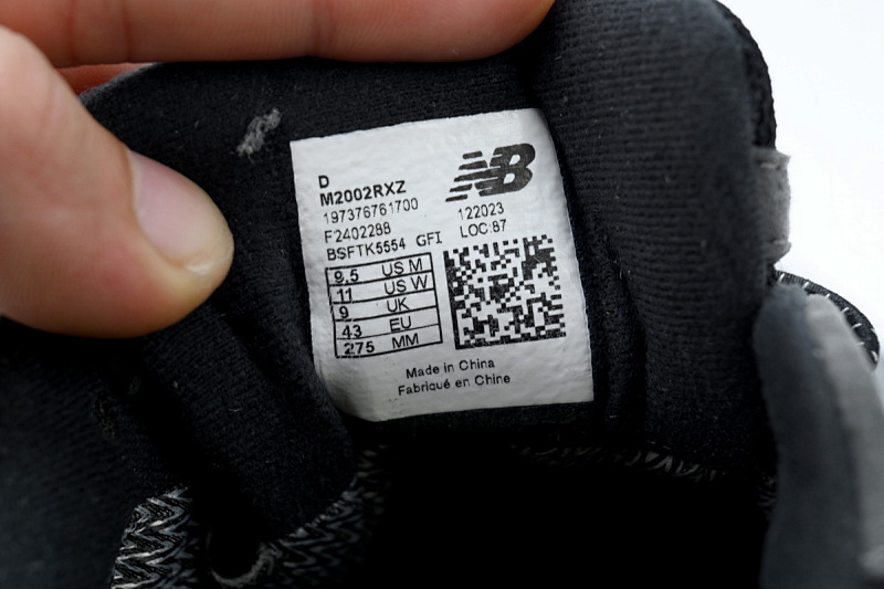 【BA7CE】碳灰色RXZ 新百伦NB复古休闲跑步鞋 M2002RXZ JJJJound x 2002R GORE-TEX 'Charcoal'